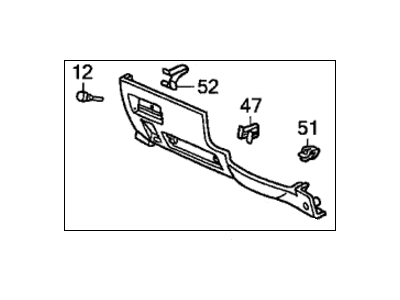 Honda 77300-S10-306ZC Cover Assy., Instrument (Lower) *NH293L* (SEAGULL GRAY)