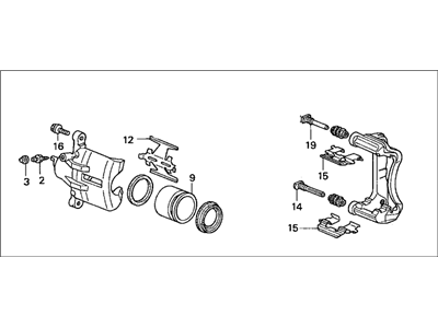 1996 Honda Prelude Brake Caliper - 45019-SS0-A00