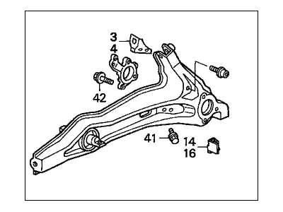 Honda 52370-S10-A12 Arm, Right Rear Trailing (Abs)