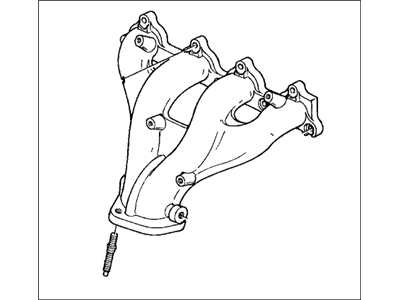 1997 Honda CR-V Exhaust Manifold - 18100-PR4-Y00