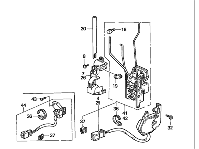 Honda 72110-S10-A01 Lock Assembly, Right Front Door Power