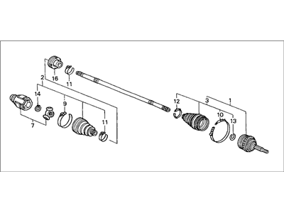 Honda 44306-S10-C51 Shaft Assembly, Driver Side Drive