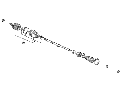 Honda 44010-S10-A50 Driveshaft Set, Passenger Side