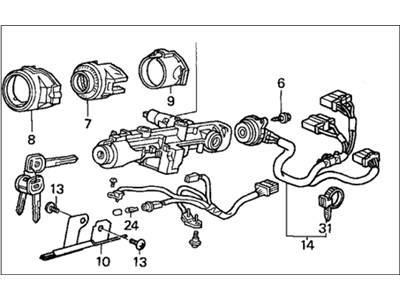 Honda CR-V Ignition Lock Cylinder - 35100-S10-A04