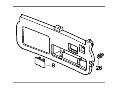 Honda 84430-S10-003ZA Lining Assy., Tailgate *NH293L* (SEAGULL GRAY)