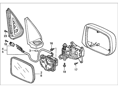 1998 Honda CR-V Car Mirror - 76200-S10-A11ZB