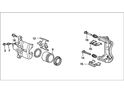 Honda 45018-SM5-000RM Caliper Sub-Assembly, Right Front (Reman)