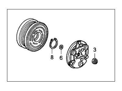 Honda 38900-P3F-A04 Clutch Set, Compressor