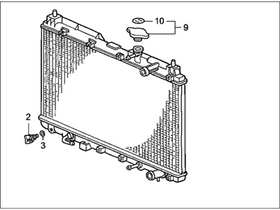 1999 Honda CR-V Radiator - 19010-P3F-014