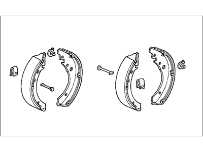 Honda 43053-S10-A00 Shoe Set, Rear Brake