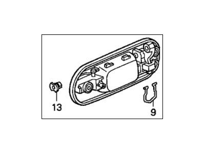 Honda 72180-ST0-J02YH Handle Assembly, Left Front Door (Outer) (Milano Red)