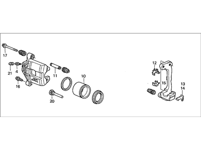2001 Honda Insight Brake Caliper - 45018-S3Y-003