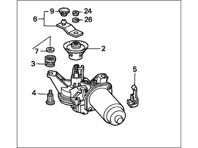 2005 Honda Insight Wiper Motor - 76505-S3Y-A01