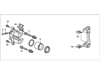 2005 Honda Insight Brake Caliper - 45019-S3Y-A11