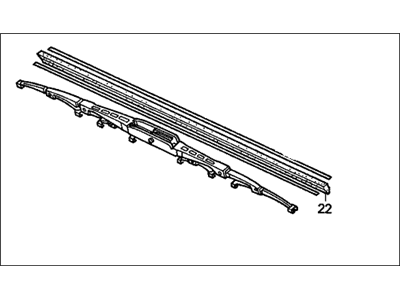 Honda 76620-S3Y-A02 Blade, Windshield Wiper (550MM)