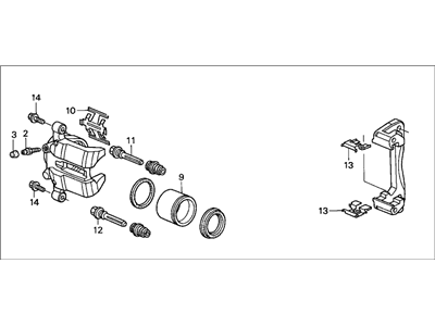 2002 Honda Insight Brake Caliper - 45018-S3Y-A11