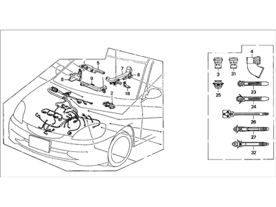 Honda 32110-PHM-A01 Wire Harness, Engine