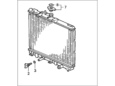 2001 Honda Insight Radiator - 19010-PHM-901