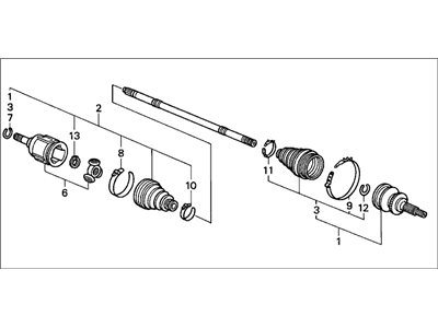 Honda 44306-S3Y-A50 Driveshaft Assembly, Driver Side