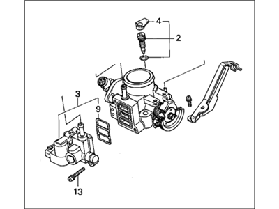 2005 Honda Insight Throttle Body - 16400-PHM-003