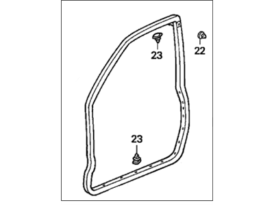 Honda 72310-S0X-A01 Weatherstrip, R. FR. Door