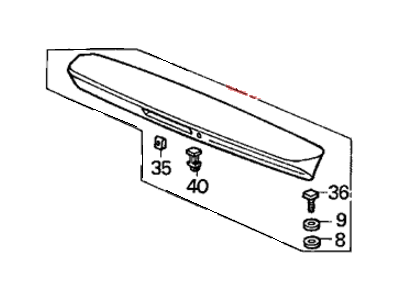 Honda 74909-S0X-A01 Garnish Set, Tailgate Spoiler