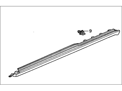 Honda 71850-S0X-A00 Garnish Assy., L. Side Sill