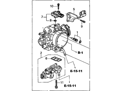 Honda 16400-P8F-A34 Throttle Body Assembly