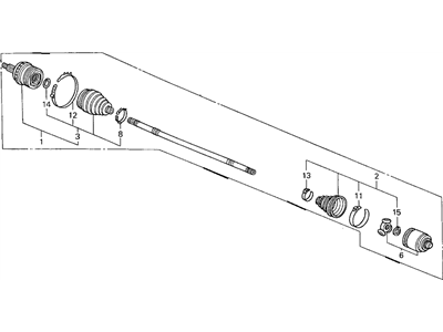 Honda 44305-S0X-A52 Driveshaft Assembly, Passenger Side