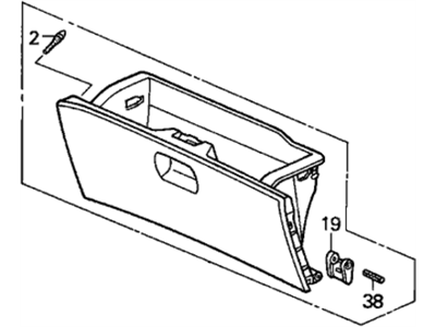 2000 Honda Odyssey Glove Box - 77500-S0X-A01ZA