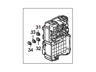 Honda 38210-S0X-A12 Box Assembly, Fuse (Passenger Side)