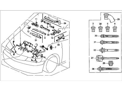 Honda 32110-P8F-A50 Wire Harness, Engine