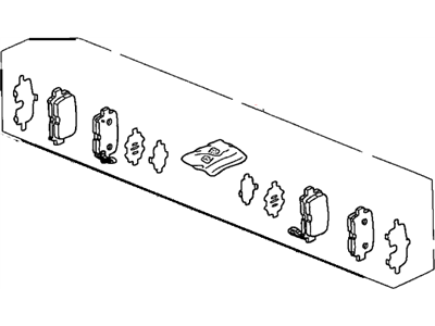 Honda 43022-S0X-A01 Pad Set, Rear