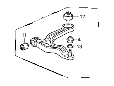 Honda 51350-S0X-A02 Arm, Right Front (Lower)