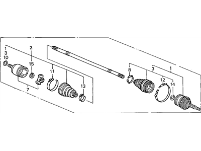 Honda 44306-S0X-A52 Driveshaft Assembly, Driver Side