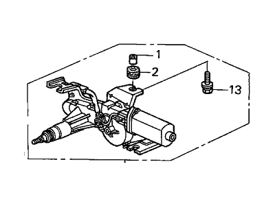 Honda 76710-S0X-A01 Motor, Rear Windshield Wiper