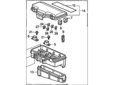 1999 Honda Odyssey Fuse Box - 38250-S0X-A01