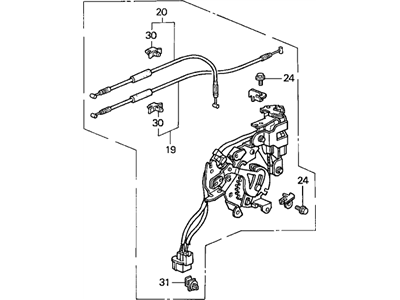 Honda 72610-S0X-A53 Lock Assembly, Passenger Side Slide Door