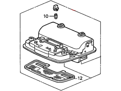 Honda 83250-S0X-A01ZA Console Assy., Roof *G50L* (LIGHT FERN)