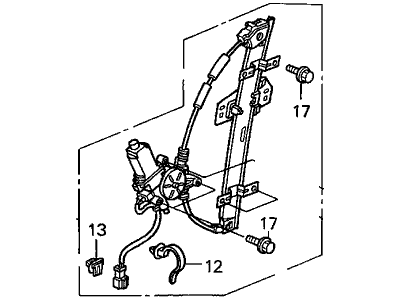 Honda 72210-S0X-A04 Regulator, Right Front Door