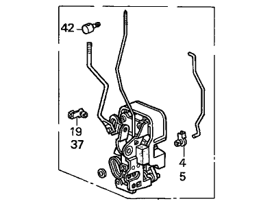 Honda 72152-S0X-A01 Lock Set, L. FR. Door