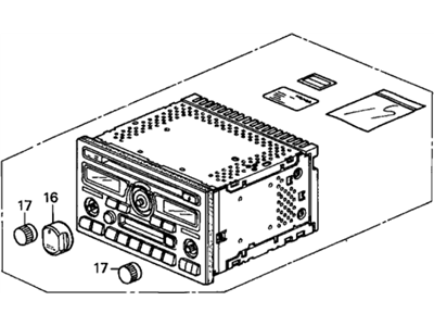 Honda 39100-S0X-A50ZA Tuner Assy., Auto Radio (30Wx4) *NH167L* (Panasonic) (GRAPHITE BLACK)