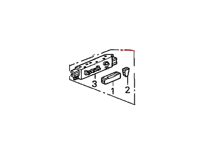 Honda 35955-S0X-A51ZA Switch Assembly, Driver Side Power Seat (Light Fern Green)