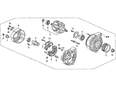 Honda 06311-P8F-A02RM Alternator (Reman)