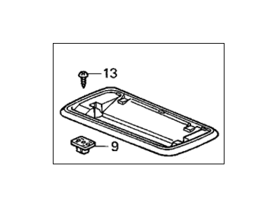 Honda 83307-S0X-A10ZB Cover C, Middle Seat Striker *NH284L* (LIGHT QUARTZ GRAY)