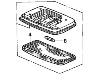 Honda 34250-SV1-A01ZF Light Assembly, Interior (Light Fern)