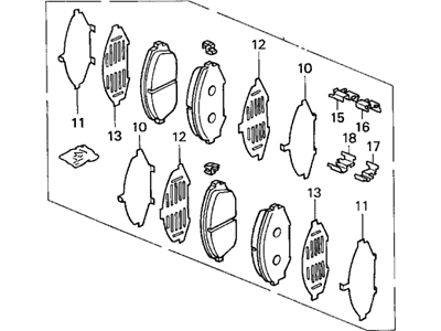 Honda 45022-S0X-040 Pad Set, Brake