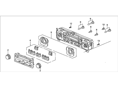 Honda 79600-S0X-A43ZA Control Assy., Auto Air Conditioner *NH167L* (GRAPHITE BLACK)