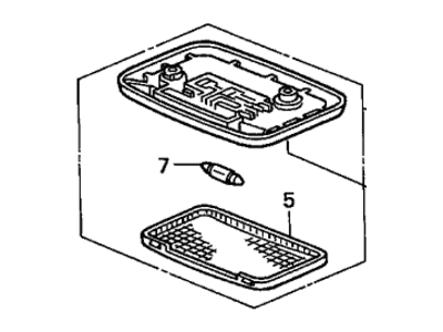 Honda 34250-SV1-A12ZF Light Assembly, Interior (Pale Quartz)