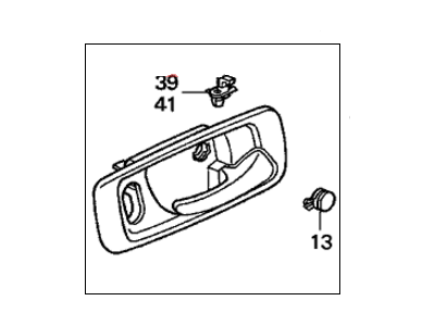 Honda 72165-S84-A01ZC Case, Left Front Inside (Mild Beige)